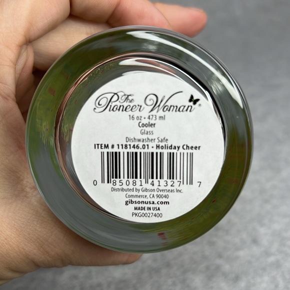 Pioneer Woman Holiday Cheer 16 Ounce Cooler Glasses Set of 3 Christmas Tree NWT - Picture 6 of 10